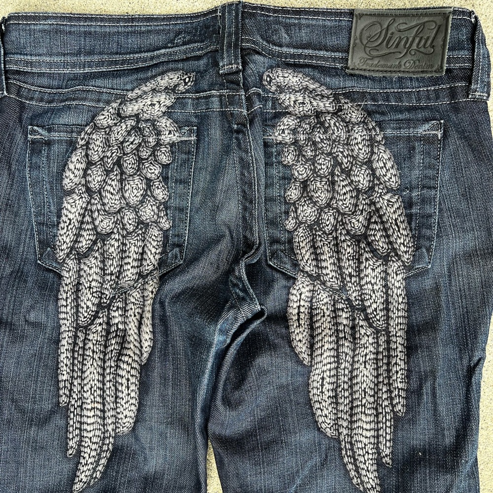 Sinful Angel wing jeans